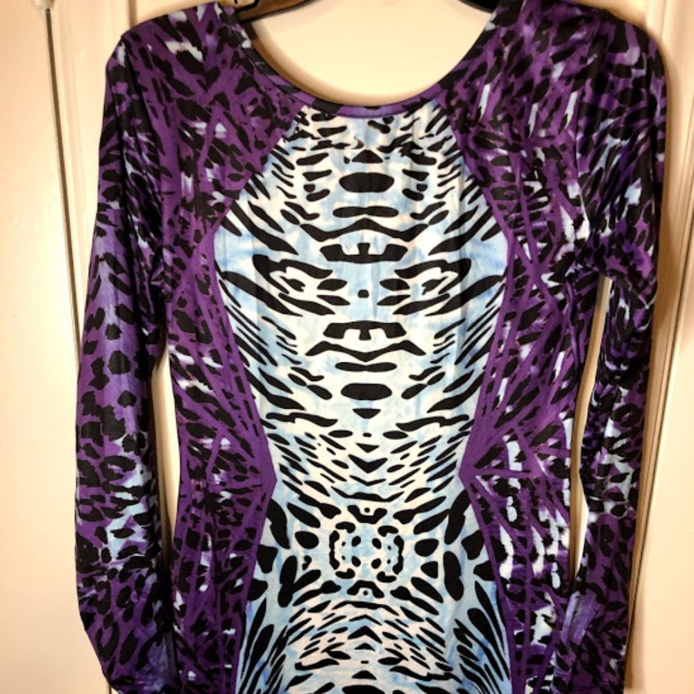 Leopard Print Midi Dress Large